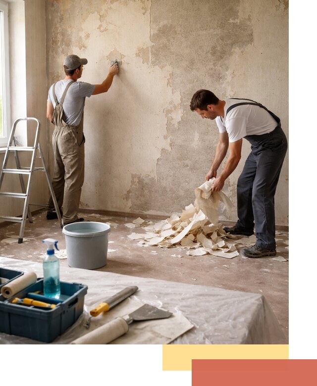 Снятие старых обоев в Еманжелинске быстро и качественно