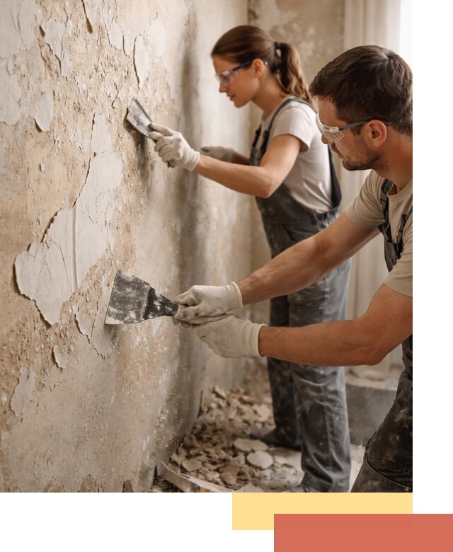 Снятие старой шпаклевки и подготовка поверхностей в Еманжелинске