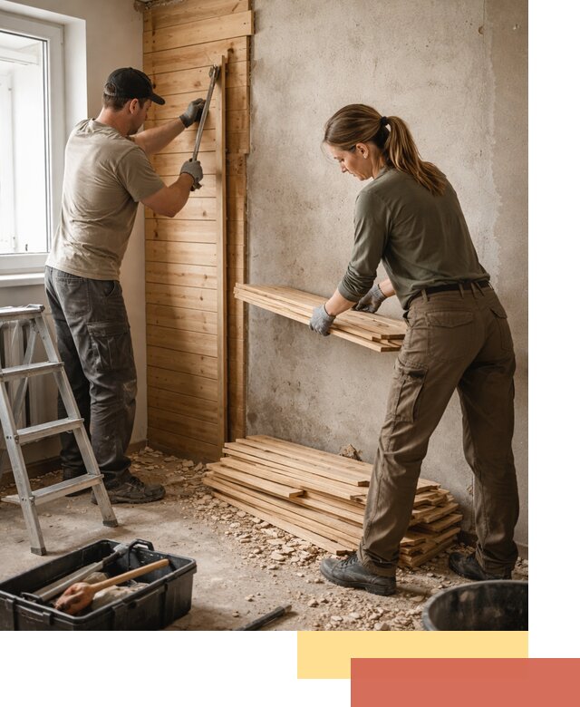 Демонтаж вагонки со стен в Еманжелинске — профессиональный демонтаж