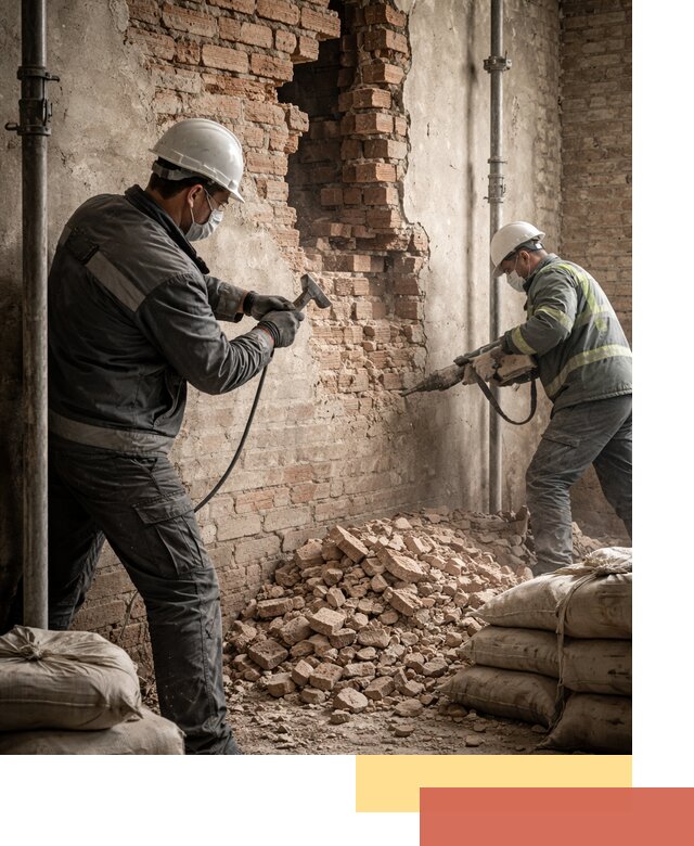 Демонтаж кирпичных стен в Еманжелинске быстро и безопасно