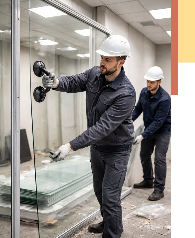 Демонтаж стеклянных перегородок в Еманжелинске от 3287 руб. — быстро и недорого | ОТДЕЛОЧНИК-Мнж