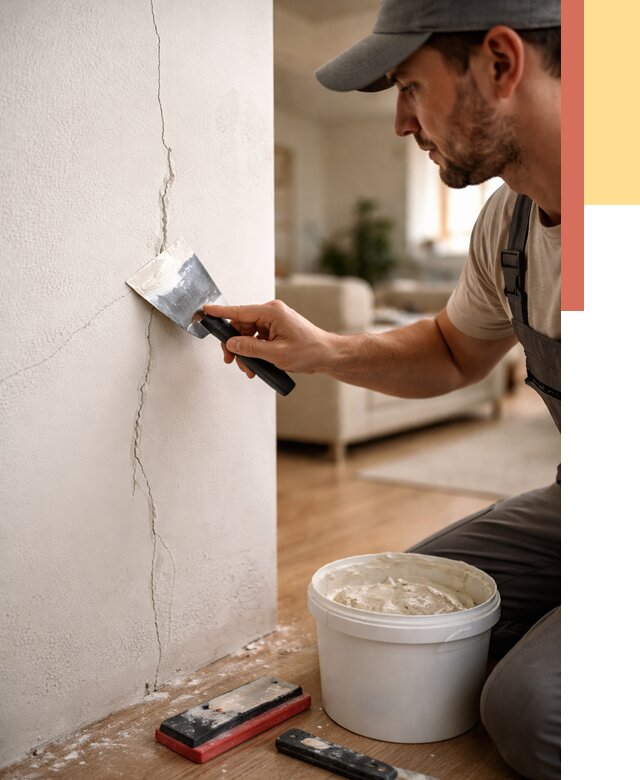 Заделка трещин и сколов в Еманжелинске от 2516 руб. — быстро и недорого | ОТДЕЛОЧНИК-Мнж