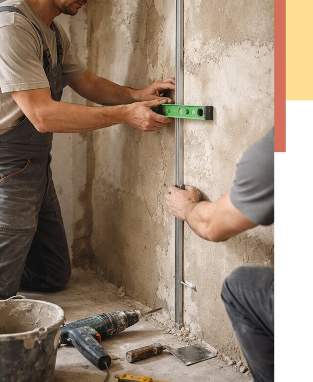 Установка штукатурных маяков в Еманжелинске от 7190 руб. — быстро и недорого | ОТДЕЛОЧНИК-Мнж