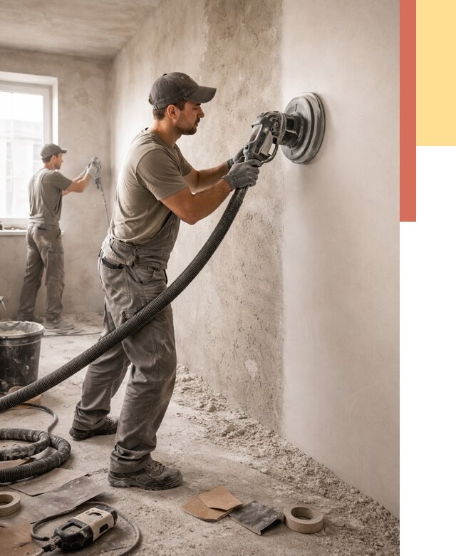 Шлифовка стен в Еманжелинске от 1233 руб/м2 — быстро и недорого | ОТДЕЛОЧНИК-Мнж