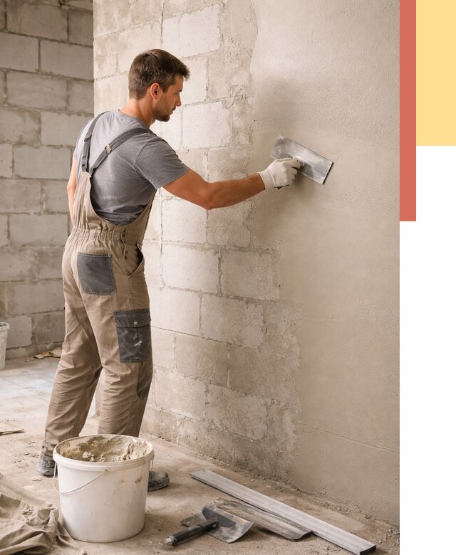 Штукатурка стен из газобетона в Еманжелинске от 2157 руб./м2 — быстро и недорого | ОТДЕЛОЧНИК-Мнж