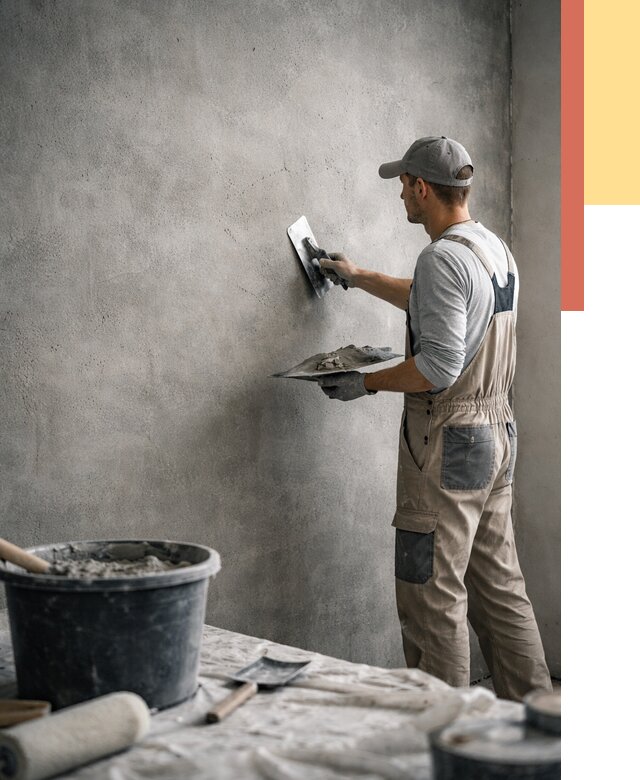 Декоративная штукатурка под бетон в Еманжелинске от 2568 руб./м² — нанесение под ключ | ОТДЕЛОЧНИК-Мнж