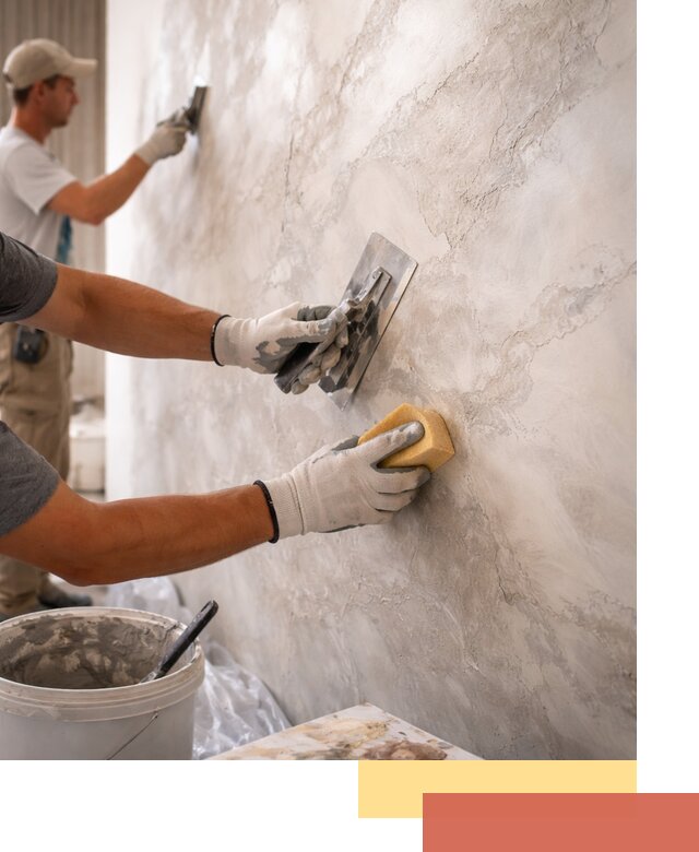 Декоративная штукатурка под мрамор в Еманжелинске для стен и потолков