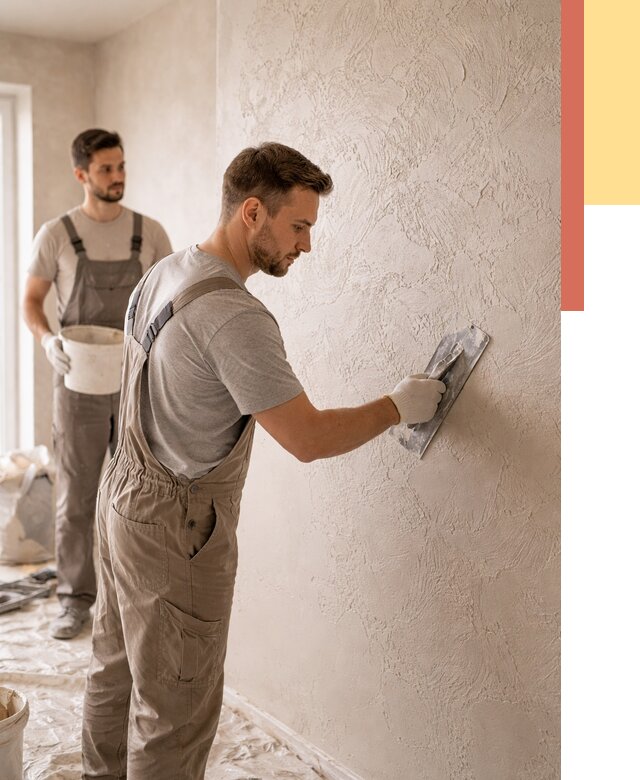 Фактурная штукатурка стен в Еманжелинске от 4314 руб./м² — заказать под ключ | ОТДЕЛОЧНИК-Мнж