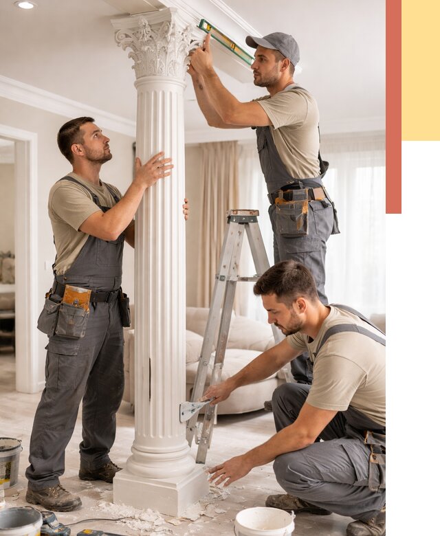 Установка декоративных колонн в Еманжелинске от 12325 руб. под ключ | ОТДЕЛОЧНИК-Мнж