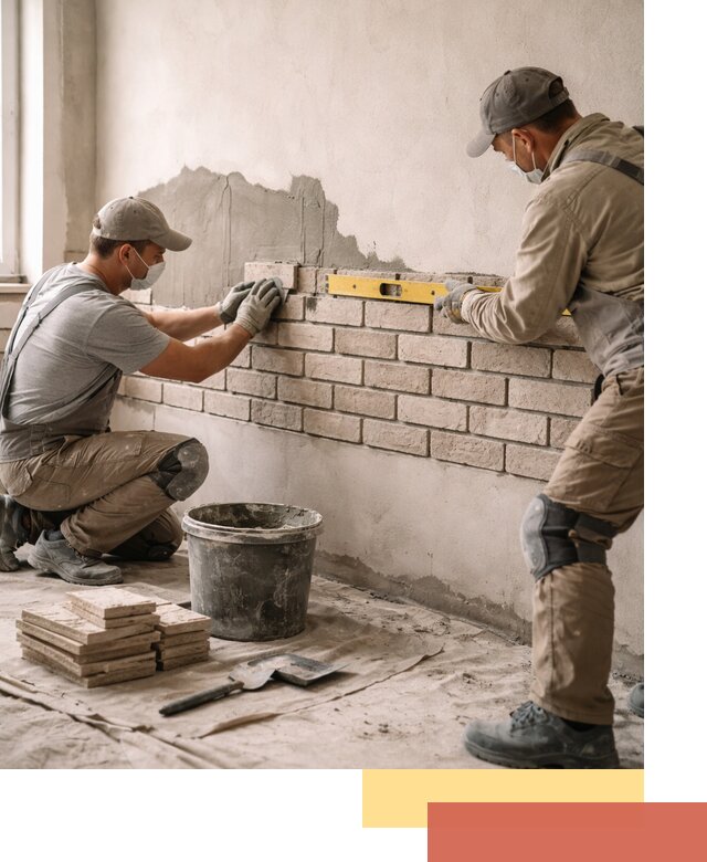 Монтаж декоративного кирпича профессионально в Еманжелинске