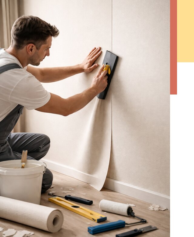 Поклейка виниловых обоев в Еманжелинске от 4622 руб. | Быстро и недорого — ОТДЕЛОЧНИК-Мнж