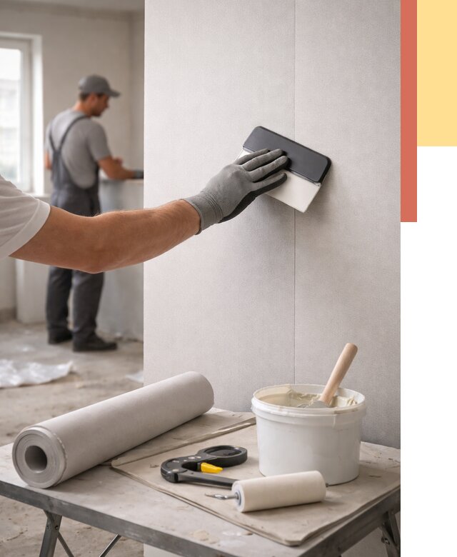 Поклейка обоев под покраску в Еманжелинске от 3595 руб. за м2 | ОТДЕЛОЧНИК-Мнж