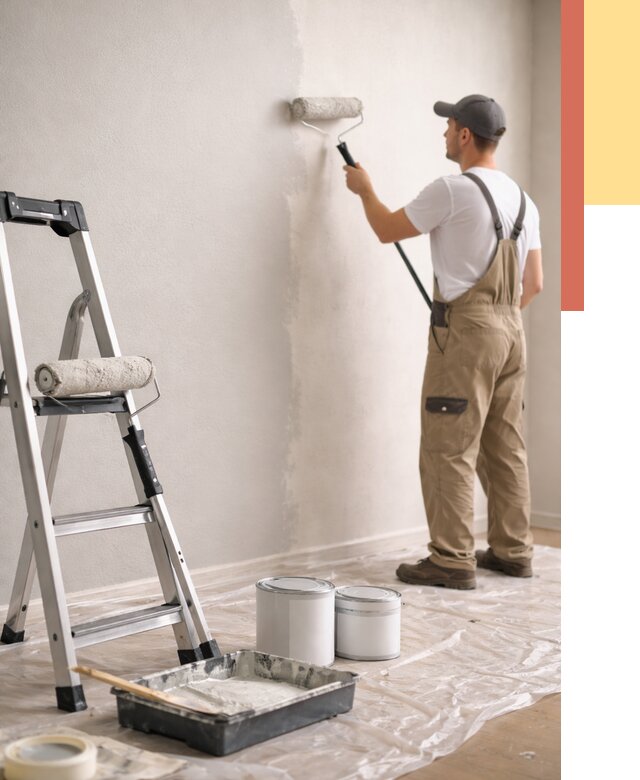 Покраска стен латексной краской в Еманжелинске от 4622 руб. за м2 | ОТДЕЛОЧНИК-Мнж