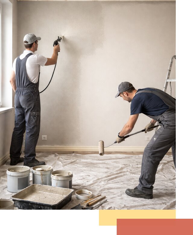 Покраска стен моющейся краской и защита поверхностей в Еманжелинске