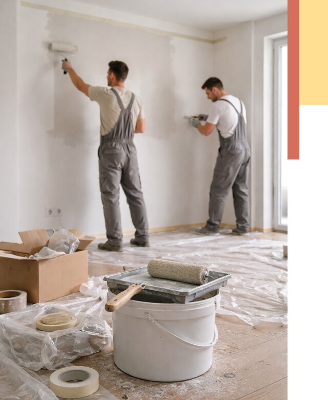 Покраска стен в квартире в Еманжелинске от 2568 руб/м2 — быстро и недорого | ОТДЕЛОЧНИК-Мнж