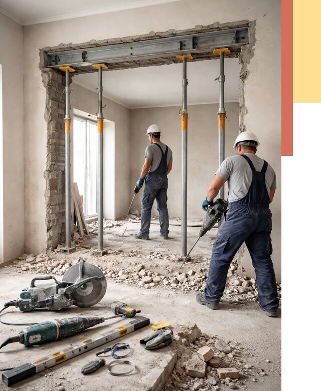 Прорезка проема в стене в Еманжелинске от 4622 руб. — быстро и недорого | ОТДЕЛОЧНИК-Мнж