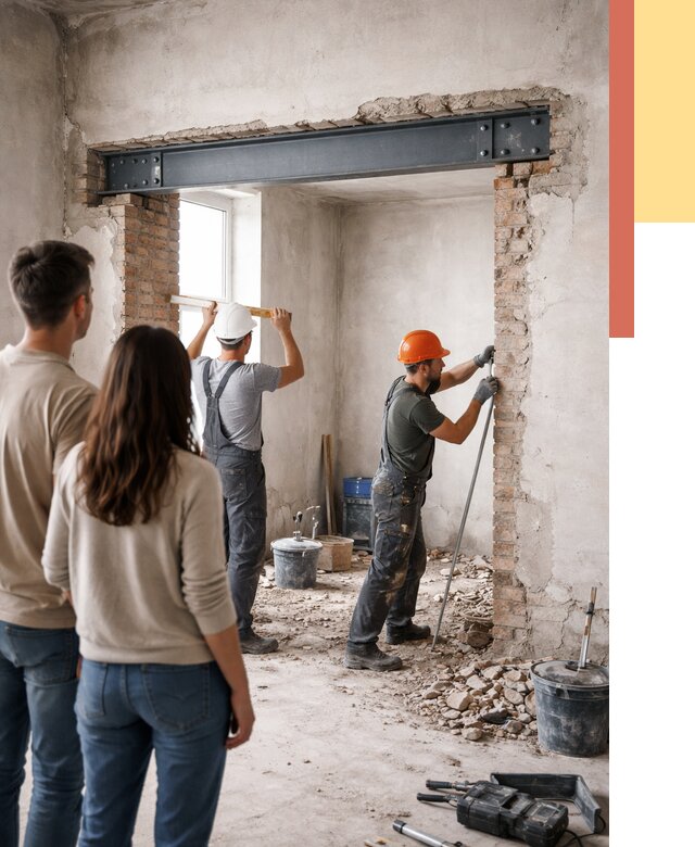 Усиление проема в стене в Еманжелинске от 9757 руб. — усиление дверного проема металлоконструкцией | ОТДЕЛОЧНИК-Мнж