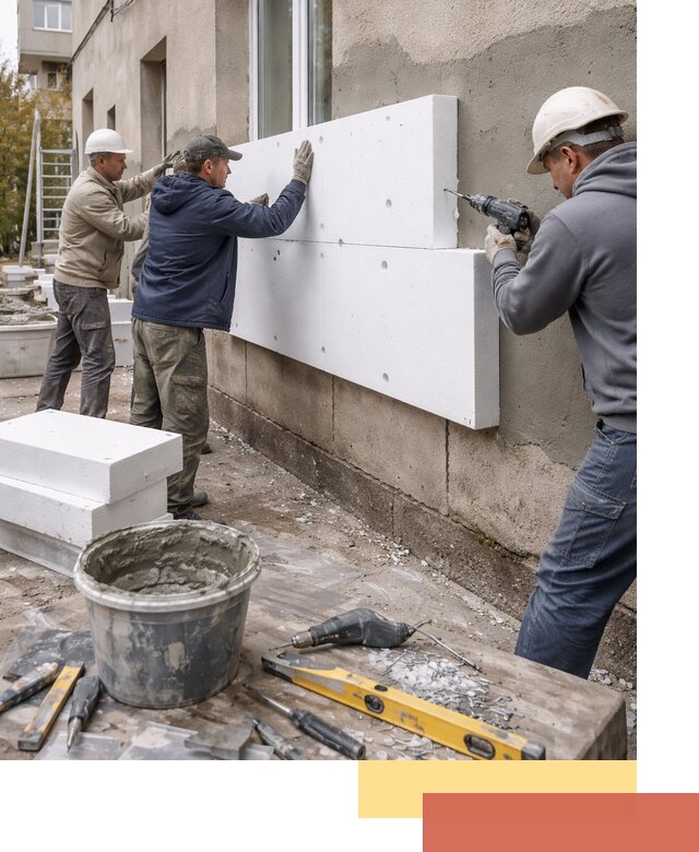 Утепление наружных стен пенопластом в Еманжелинске