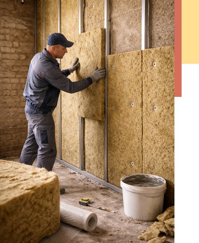 Утепление стен минватой в Еманжелинске от 1387 руб./м2 — недорого и быстро | ОТДЕЛОЧНИК-Мнж