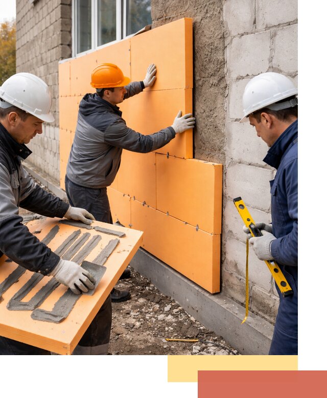 Утепление фасада пеноплексом под ключ в Еманжелинске