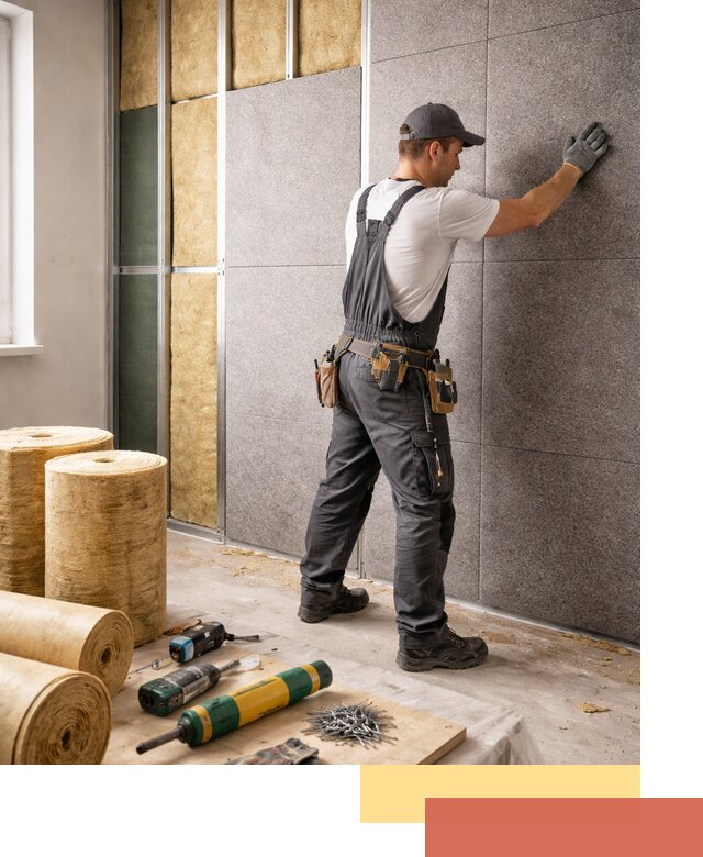 Профессиональная шумоизоляция стен в Еманжелинске для квартиры и офиса