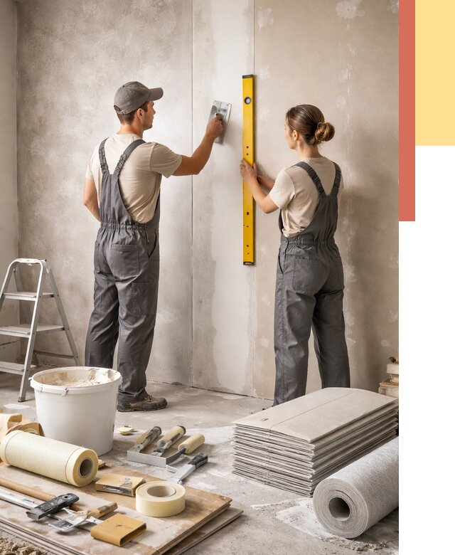 Отделка стен в Еманжелинске от 1541 руб/м² — недорого, быстро, под ключ | ОТДЕЛОЧНИК-Мнж