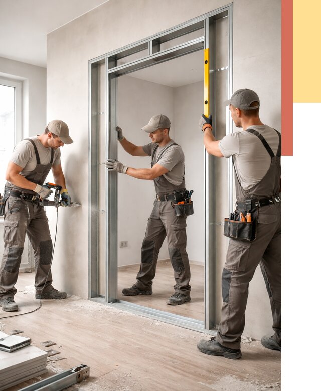 Устройство дверного проема в перегородке в Еманжелинске от 4622 руб. под ключ | ОТДЕЛОЧНИК-Мнж