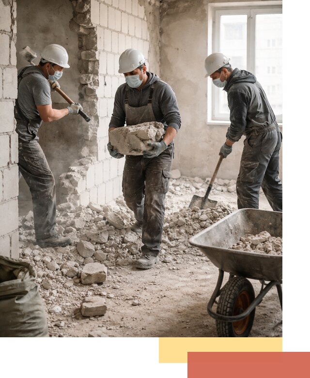 Демонтаж блочных перегородок в Еманжелинске быстро и аккуратно