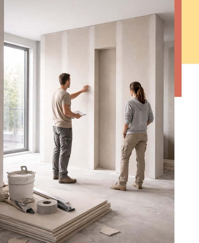 Зонирующая перегородка из гипсокартона в Еманжелинске от 2876 руб. под ключ | ОТДЕЛОЧНИК-Мнж