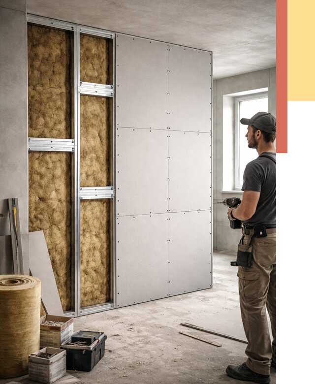 Усиленная перегородка под навеску в Еманжелинске от 13147 руб. — монтаж под ключ | ОТДЕЛОЧНИК-Мнж