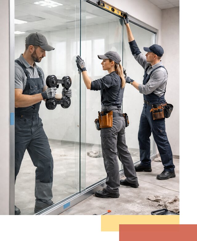 Профессиональный монтаж стеклянных перегородок в Еманжелинске