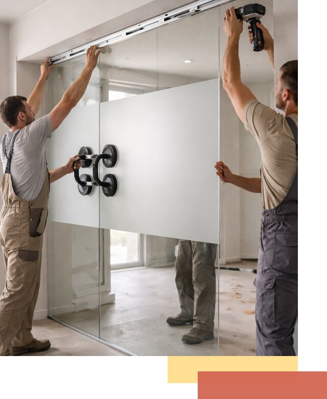 Матовые стеклянные перегородки под ключ в Еманжелинске