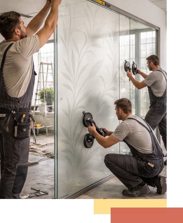 Стеклянные перегородки с рисунком на заказ в Еманжелинске