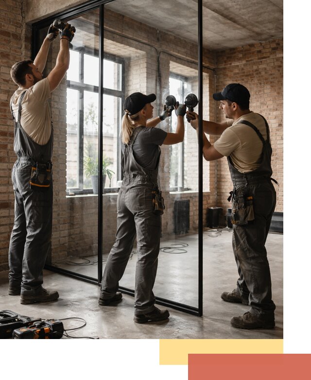 Стеклянные перегородки лофт — изготовление и монтаж в Еманжелинске