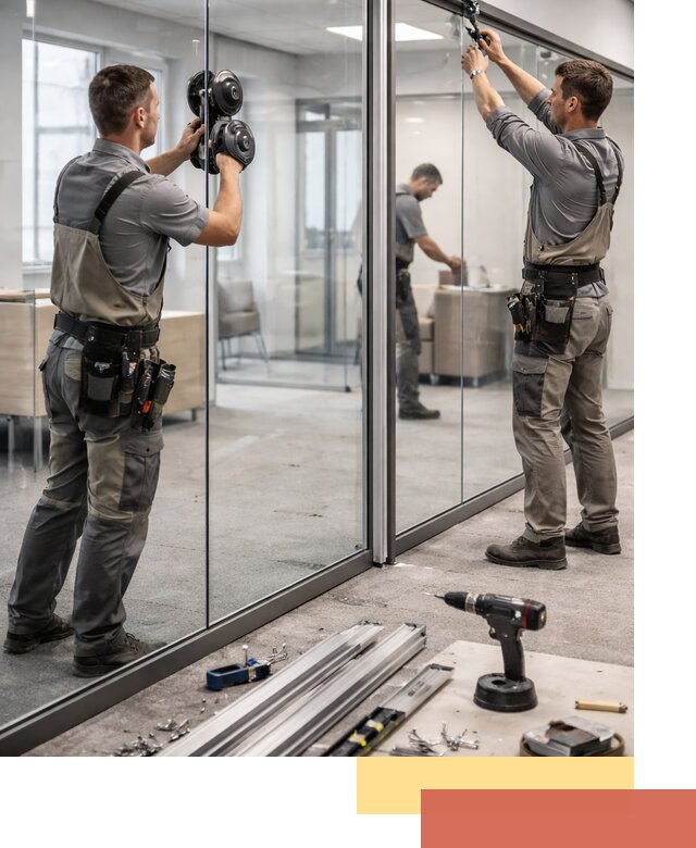 Стеклянные офисные перегородки под ключ в Еманжелинске