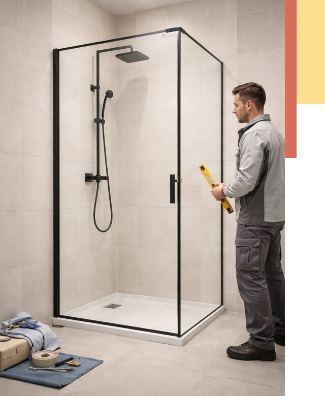 Стеклянные перегородки для душа в Еманжелинске от 12839 руб. | Монтаж под ключ — ОТДЕЛОЧНИК-Мнж