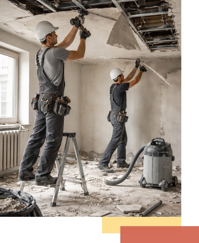 Демонтаж гипсокартонного потолка в Еманжелинске быстро и аккуратно