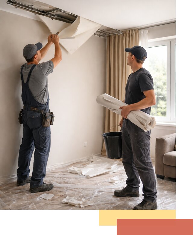 Демонтаж натяжного потолка в Еманжелинске быстро и аккуратно