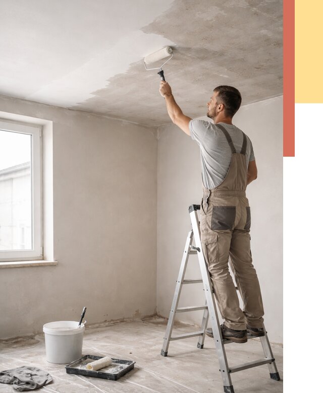 Грунтовка потолка в Еманжелинске от 2568 руб. — быстро и недорого | ОТДЕЛОЧНИК-Мнж