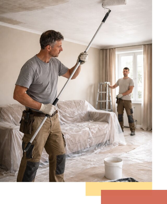 Грунтовка потолка в Еманжелинске — подготовка под покраску и отделку