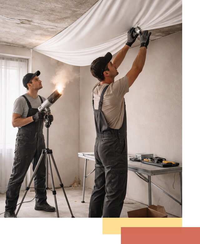 Установка натяжного потолка под ключ в Еманжелинске