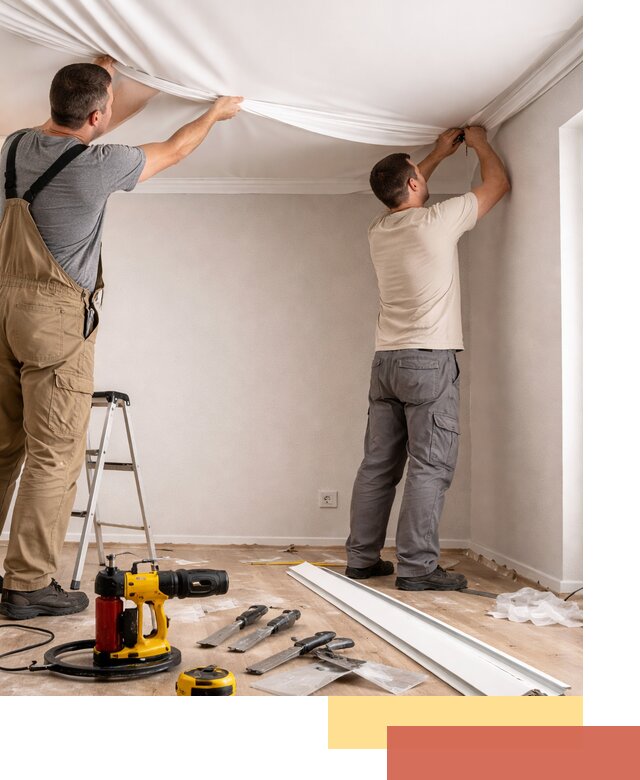 Монтаж ПВХ натяжного потолка в Еманжелинске качественно и быстро