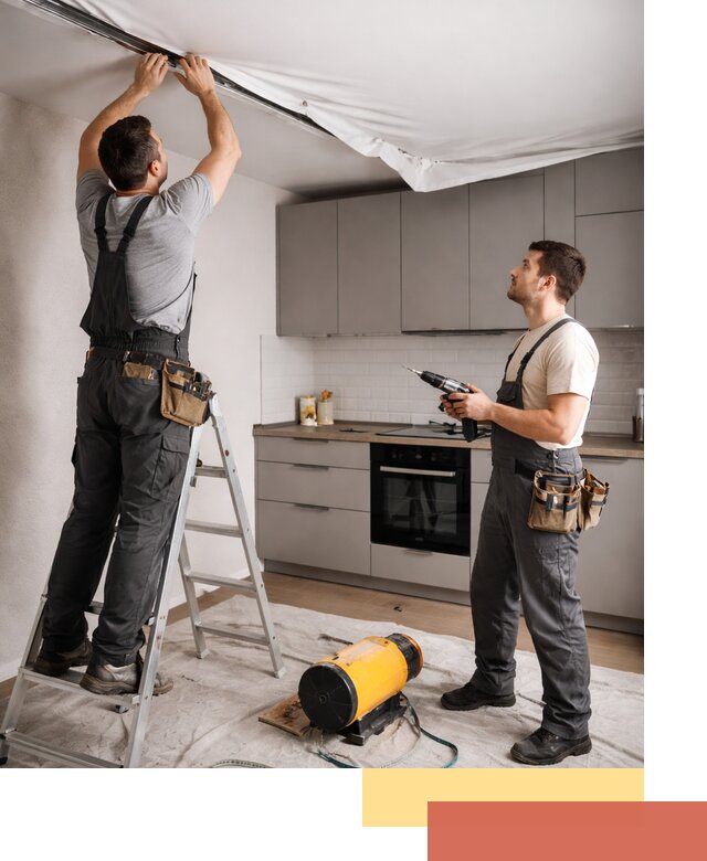 Монтаж натяжного потолка на кухне в Еманжелинске