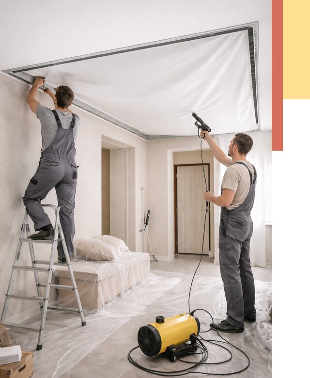 Монтаж натяжного потолка в прихожей в Еманжелинске от 2722 руб. под ключ | ОТДЕЛОЧНИК-Мнж