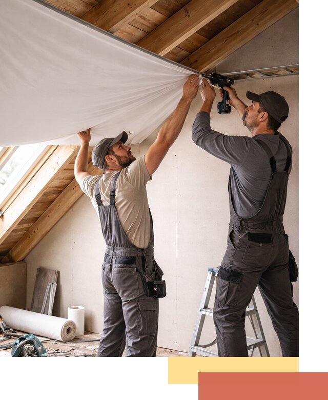 Монтаж натяжного потолка в мансарде в Еманжелинске