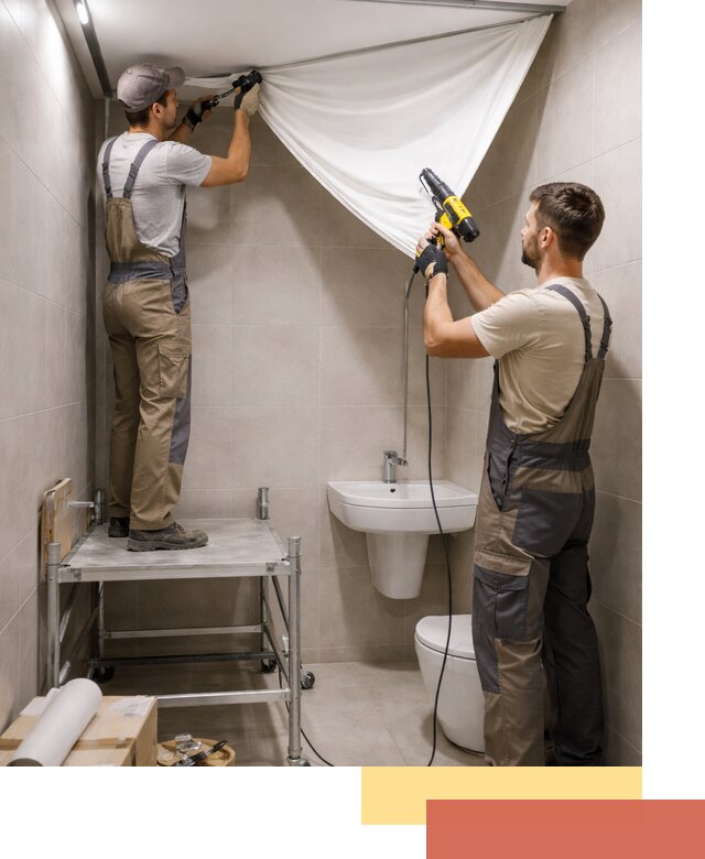 Монтаж натяжного потолка в санузле в Еманжелинске