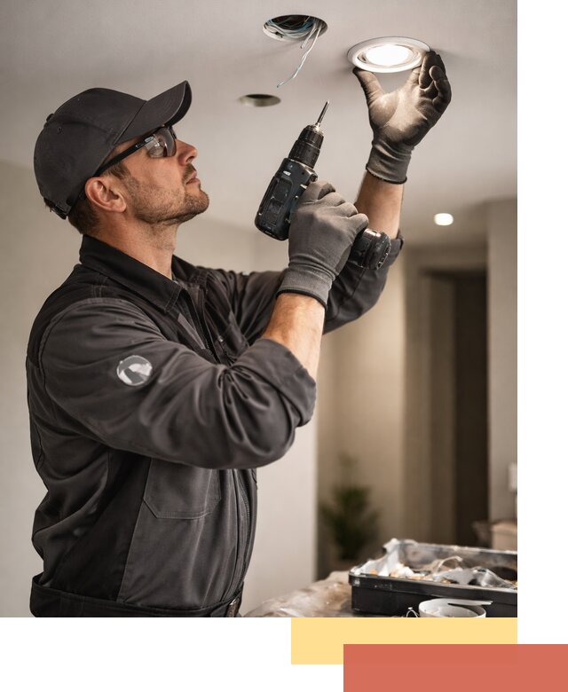 Установка точечных светильников в натяжной потолок в Еманжелинске