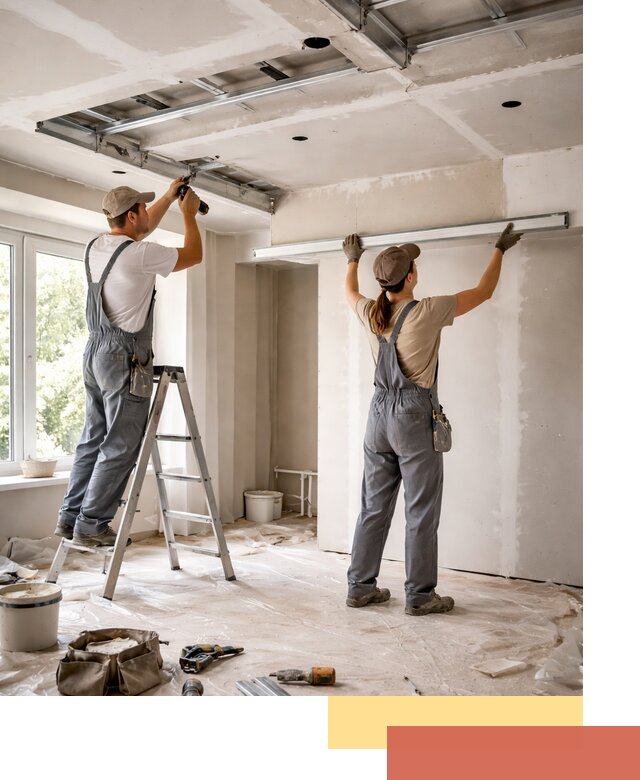 Монтаж многоуровневого потолка из гипсокартона в Еманжелинске