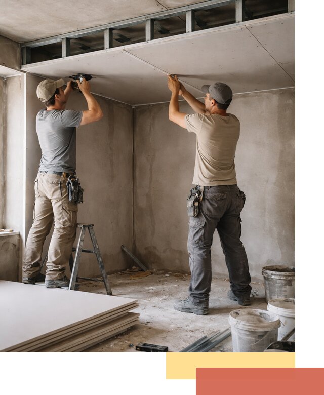 Короб из гипсокартона на потолке под ключ в Еманжелинске