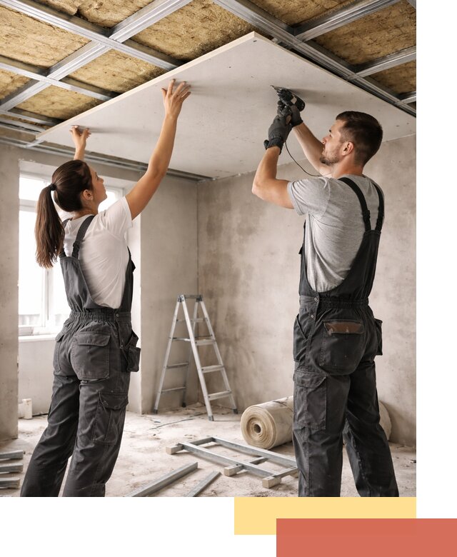 Звукоизоляция потолка из ГКЛ в Еманжелинске профессионально и надежно